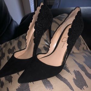 Black Suede Jessica Simpson Pumps